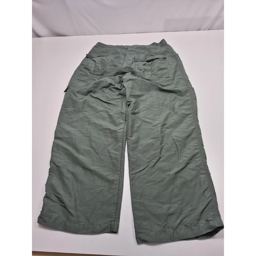 VTG Lee Pipes Pants Men's 36x32 Green Nylon Cargo Relaxed Baggy Utility FLAW